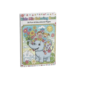 ⭐ “kids mix coloring book – 30 fun & educational pages”